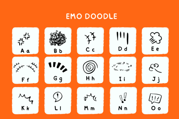 Emo Doodle Font preview 2