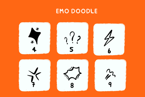Emo Doodle Font preview 4