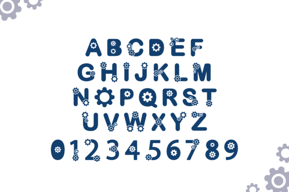 Engineer Gear Font preview 2