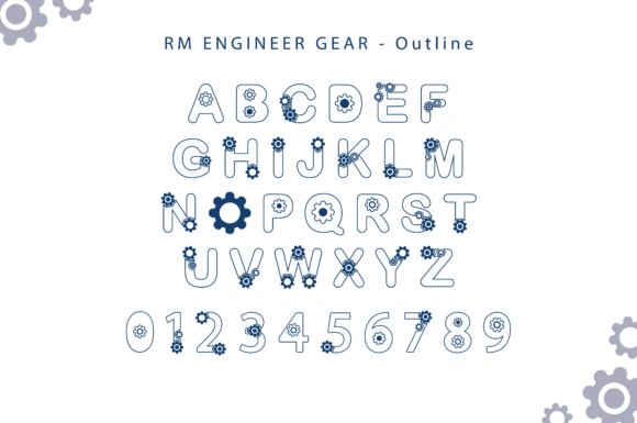 Engineer Gear Font preview 3