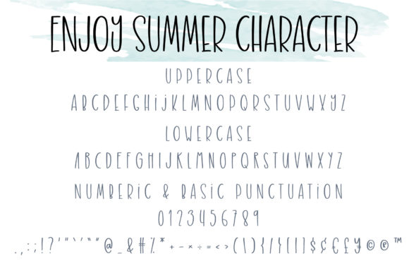 Enjoy Summer Font preview 3