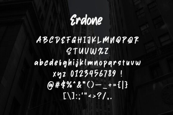 Erdone Font preview 2