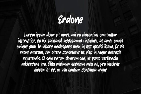 Erdone Font preview 3