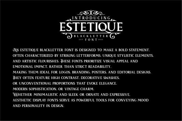 Estetique Font preview 2