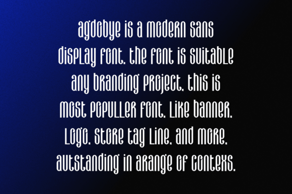 Agdobye Font preview 4