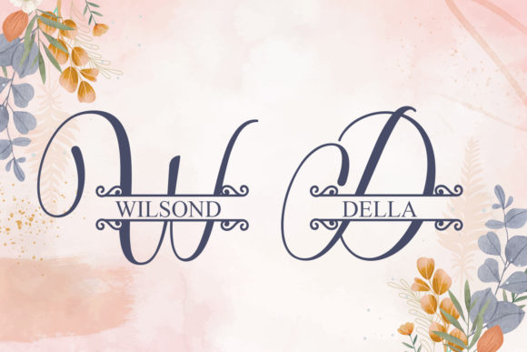 Evina Monogram Font Font preview 2
