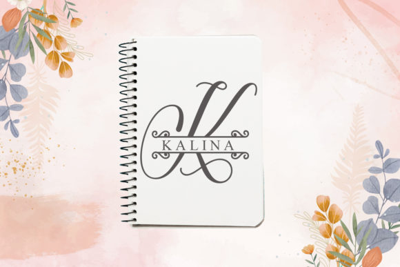 Evina Monogram Font Font preview 4