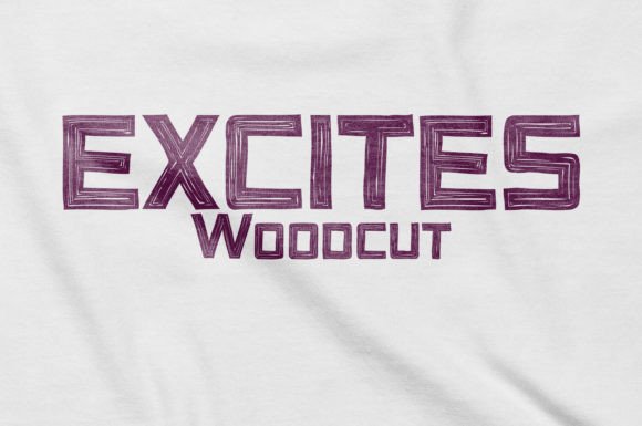 Excites Woodcut Font preview 3