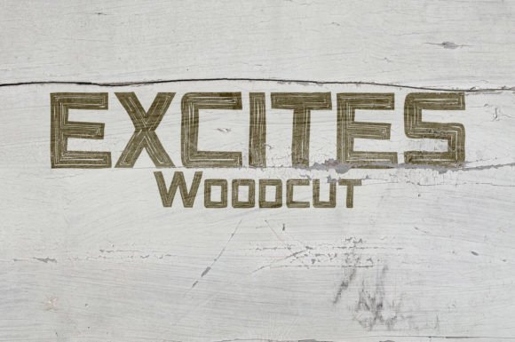 Excites Woodcut Font preview 4
