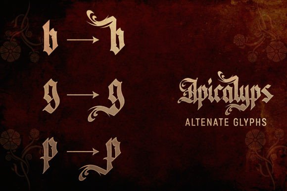 Apicalyps Font preview 3