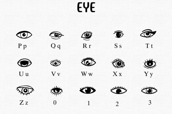 Eye Font preview 3