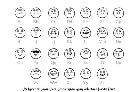 Face Doodle Font preview 2
