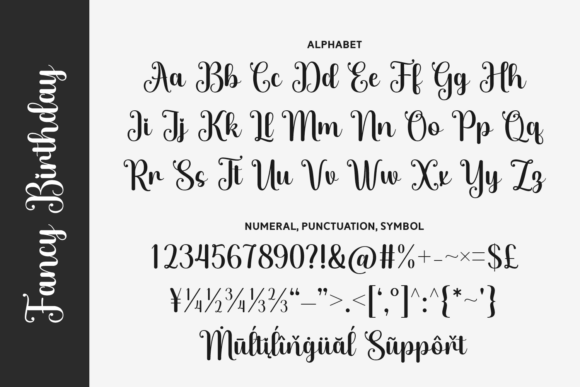 Fancy Birthday Font preview 2