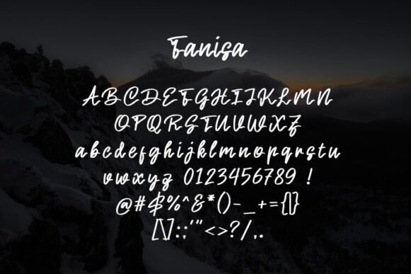 Fanisa Font preview 2
