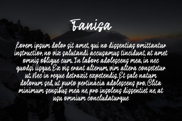 Fanisa Font preview 3