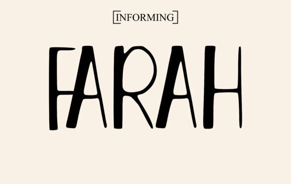 Farah Font preview 2