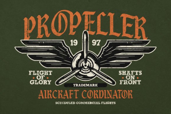 Black Jet Plane Font preview 3