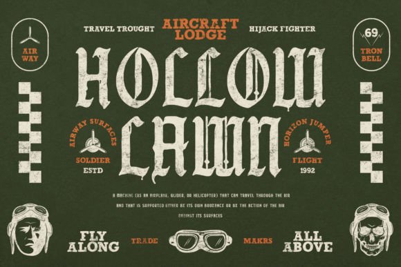 Black Jet Plane Font preview 4