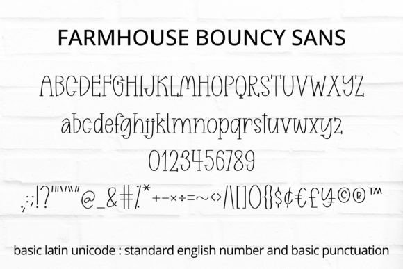 Farmhouse Bouncy Font preview 2