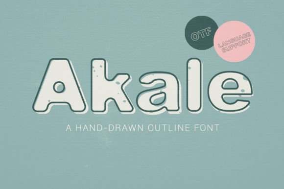 Akale Outline Font