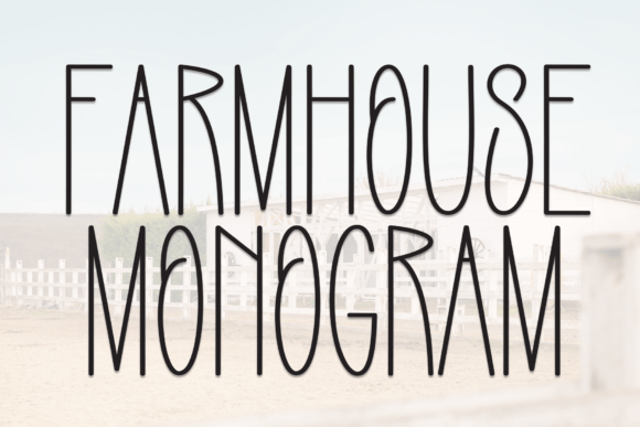 Farmhouse Monogram Font