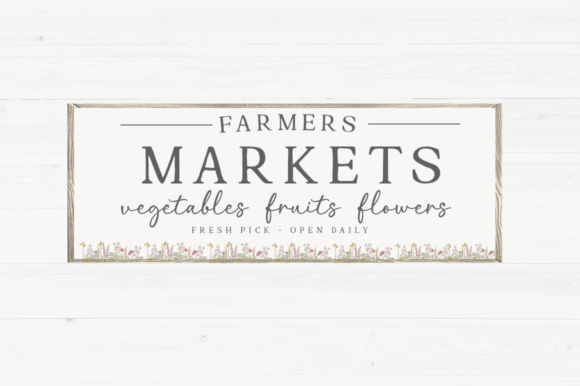 Farmhouse Wildflower Font preview 4