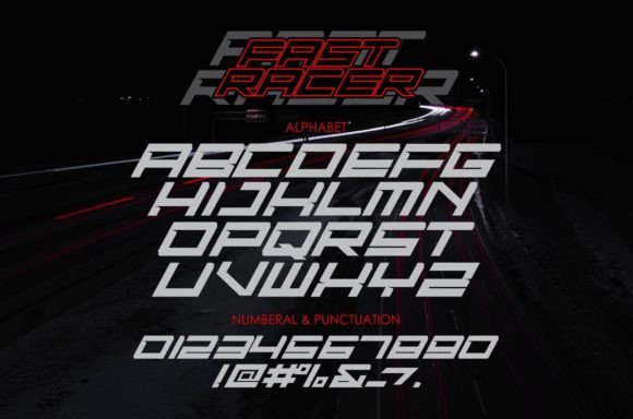 Fast Racer Font preview 2