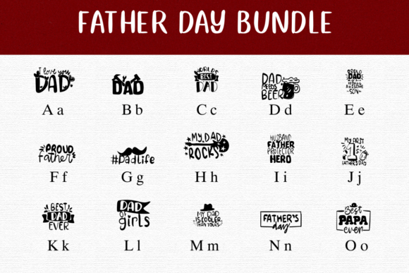Father Day Bundle Font preview 2