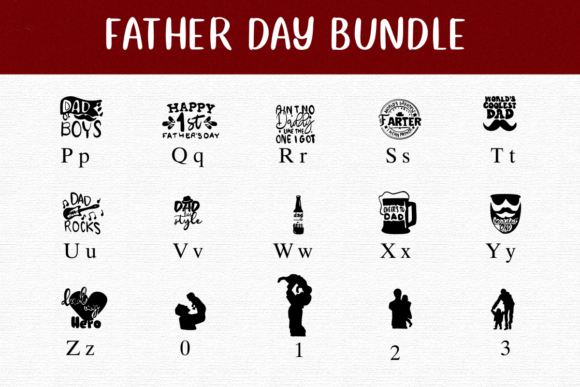 Father Day Bundle Font preview 3