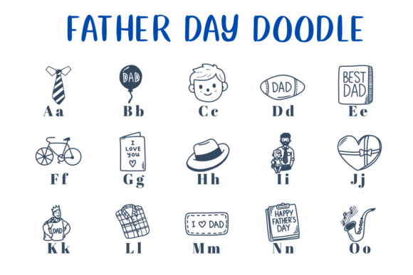 Father Day Doodle Font preview 2