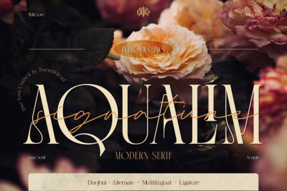 Aqualim Signature Font