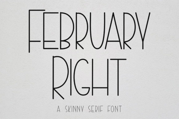 February Right Font
