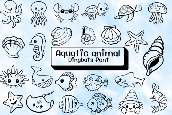 Aquatic Animal Font
