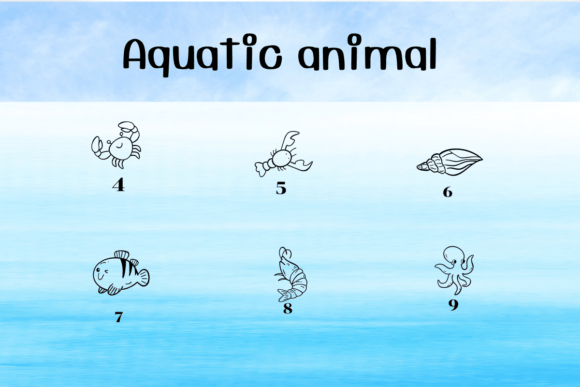 Aquatic Animal Font preview 4