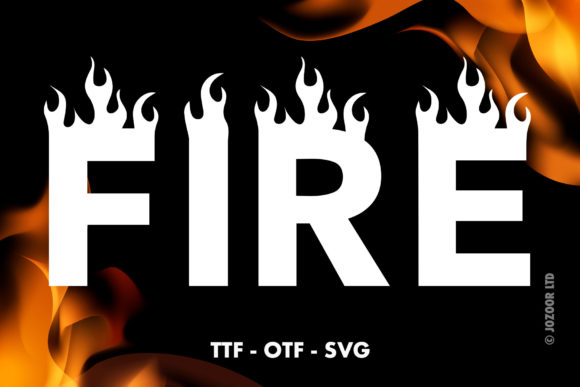 Fire Font Font preview 2