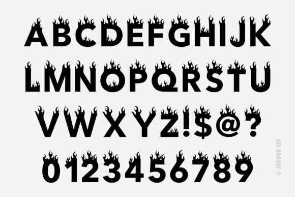 Fire Font Font preview 3