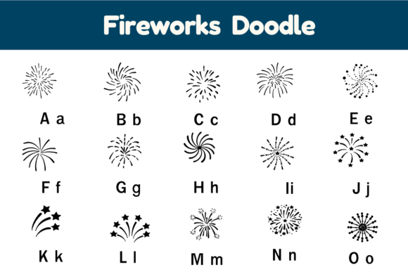 Fireworks Doodle Font preview 2
