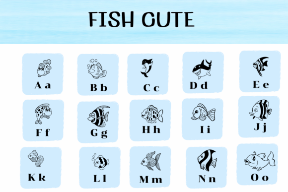 Fish Cute Font preview 2