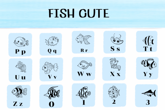 Fish Cute Font preview 3
