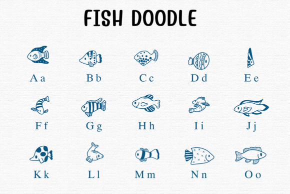 Fish Doodle Font preview 2