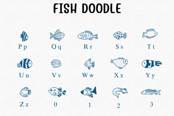 Fish Doodle Font preview 3