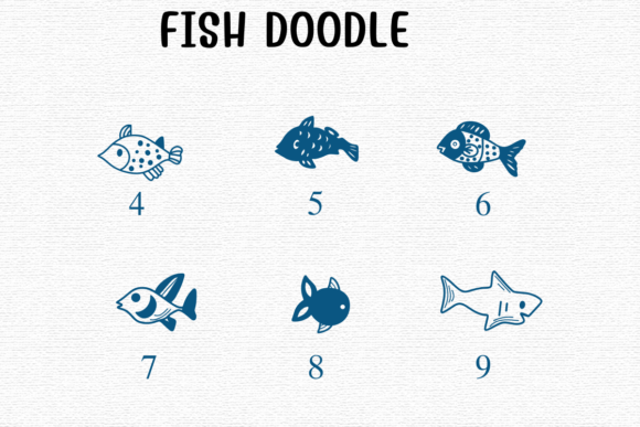 Fish Doodle Font preview 4