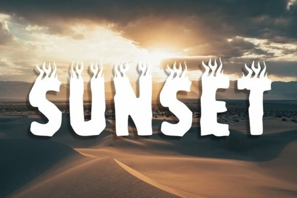 Flame Vibes Font preview 4