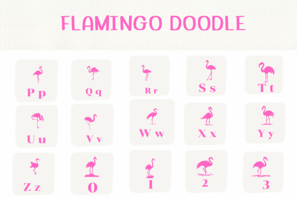 Flamingo Doodle Font preview 3