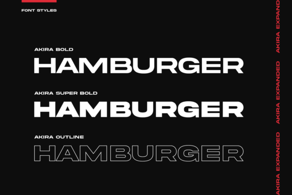 Akira Expanded Font preview 2