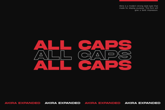 Akira Expanded Font preview 4