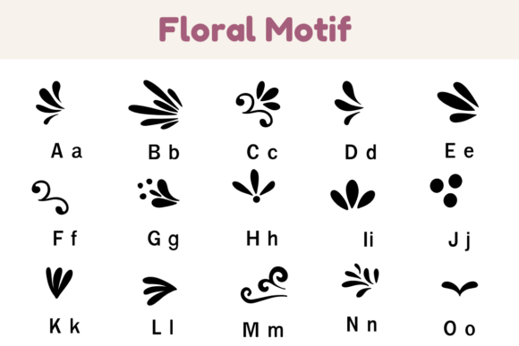 Floral Motif Font preview 2