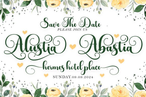Alustia Font preview 2