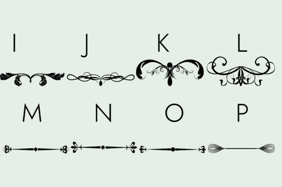 Flourishes Dividers and Swirls Font preview 2