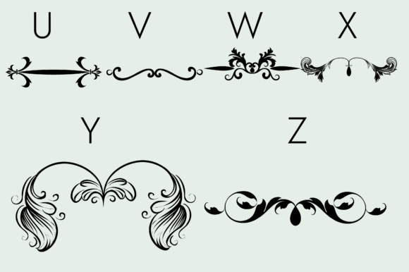 Flourishes Dividers and Swirls Font preview 4